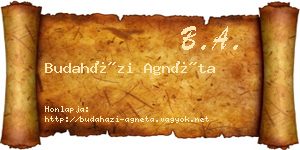 Budaházi Agnéta névjegykártya